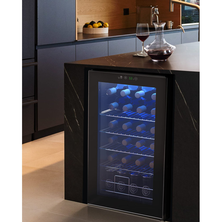 Furnimics 17.7'' 24 Bottle Single Zone Freestanding Wine Refrigerator
